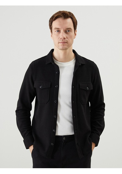 Lcwaıkıkı Classic Siyah Slim Fit Uzun Kollu Erkek Gömlek