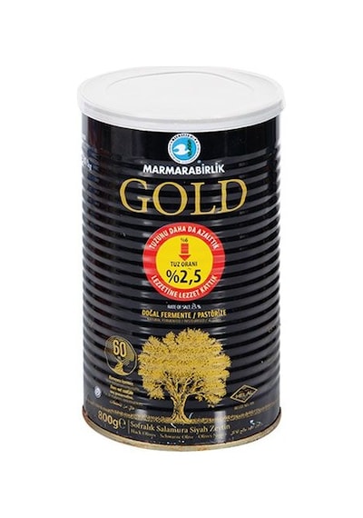 Marmarabirlik Gold Sofralık Salamura Siyah Zeytin Teneke 800 G