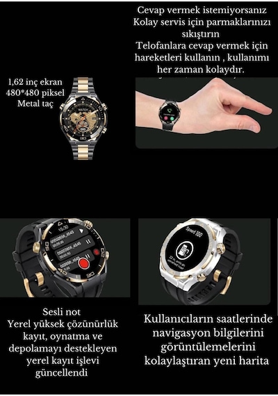 S30 Max Sk4 Pro Max Akıllı Yetişkin Saati 3-4 Gün Giden Şarj Ömrü 4gb Hafızalı Amoled Ekranlı