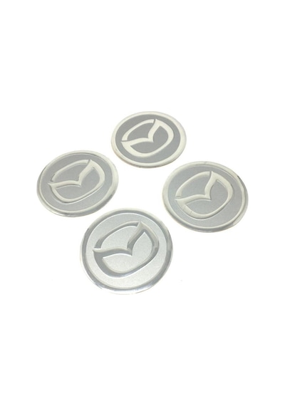 Mazda Alüminyum Jant Göbeği Yapıştırma Gri 60Mm 4 Adet
