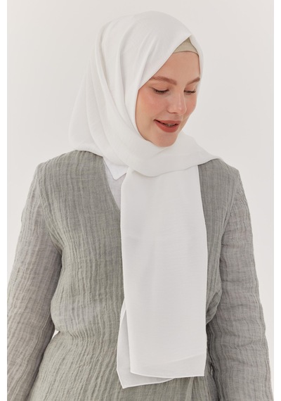 Mirsoy Scarf Jazz Şal - Beyaz Beyaz