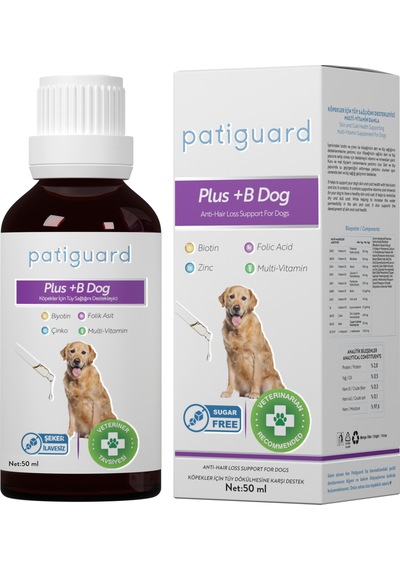 Patiguard Plus B For Dogs Köpek İçin Tüy Dökülme Engelleyici 50 ML
