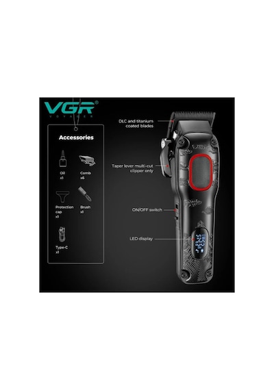 V-633 & V-016 Saç Sakal Vücut Bakım Tıraş Makinesi 2'li Tıraş Seti - Shaver Ve Folyo Başlık