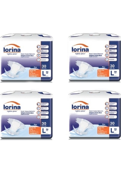 Lorina Belbantlı Hasta Bezi L 4 x 30'Lu 120 Adet