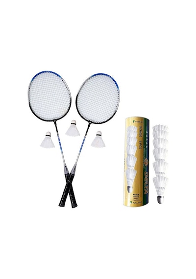Delta Badminton 2 Raket 9 Top Set Badminton Malzemeleri Rsb-602 Renkli