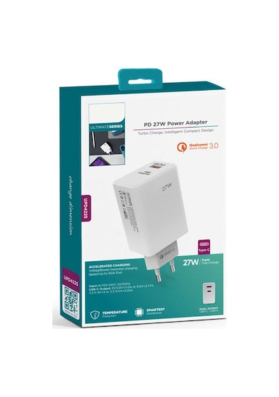Zuidid 27W USB + Type-C 2 Portlu Hızlı Şarj Aleti
