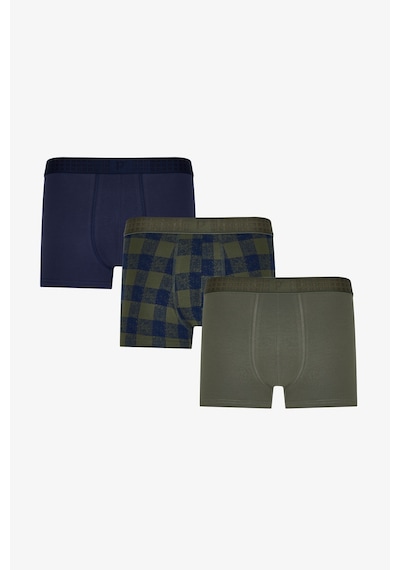 Penti Erkek Kareli Ekoseli 3lü Boxer Çok Renkli