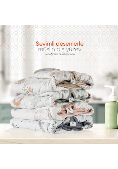Gezenbebe Hero Desenli Müslin Ve Havlu Bebek Çocuk Pançosu 001