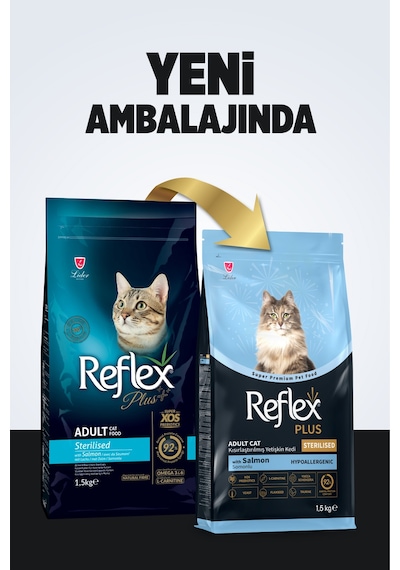 Reflex Plus Hipoalerjenik Kısırlaştırılmış / Sterilised Somonlu Yetişkin Kedi Maması 1,5 Kg
