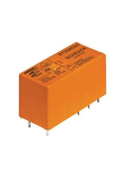 Schrack Rt424024c Röle, 2 Kontak 8a 24v Dc Pcb - 10 Adet