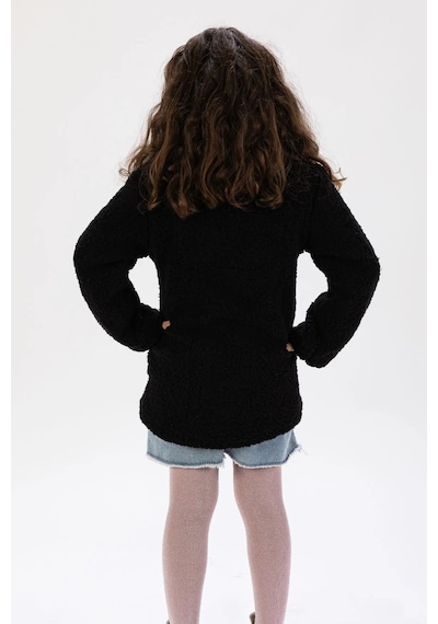 Mnk Baby & Kids Kuzu Polar Kumaş Kışlık Çocuk Mont Mnk0652 Siyah