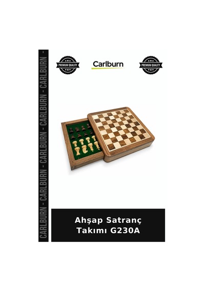Ahşap Satranç Takımı G230a Salon Aksesuarı Hobi Seti Çekmeceli Model