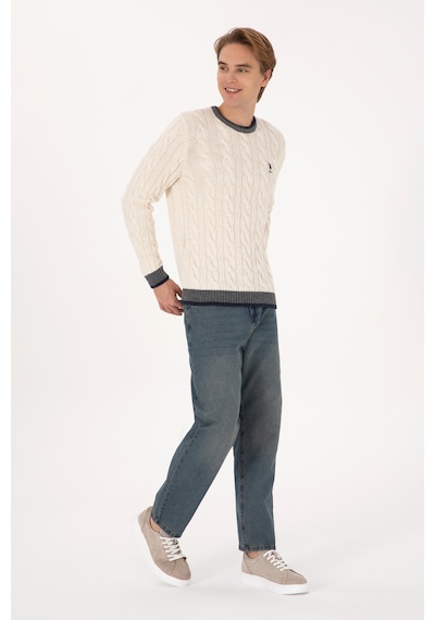 U.s. Polo Assn. Erkek Krem Kazak /triko 50315017-vr071 Krem