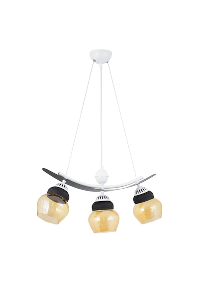 Tekli Modern Tarz Kayık Model Metal Camlı Sarkıt Avize T