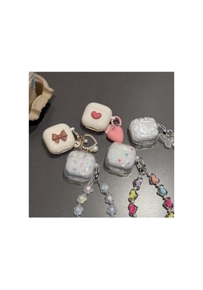 Galaxy Buds 4 Pro Kılıf Transparan Smiley Kalp Pembe