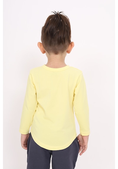 Toontoy Kids Toontoy Erkek Çocuk Baskılı Tişört Açık Sarı