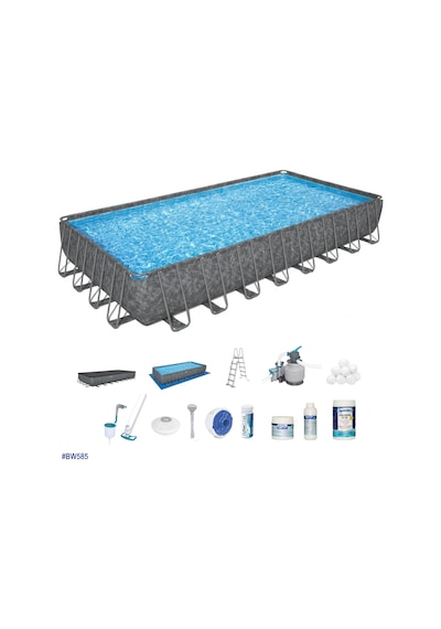Bestway Apx 365 561kj Dikdörtgen Prefabrik Havuz Seti 9,56 M X 4,88 M X 1,32 M Bw585