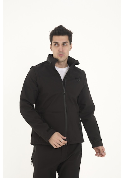 Camp Scoutland Camp460 Outdoor Tactical Softshell Su & Rüzgara Dayanıklı Erkek Taktik Yelek & Mont - Siyah