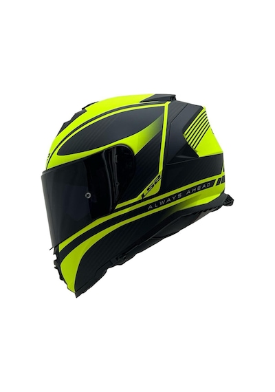 Storm 2 Dodger Neon Sarı Full Face Motosiklet Kaskı Siyah Camlı Floresan Sarı