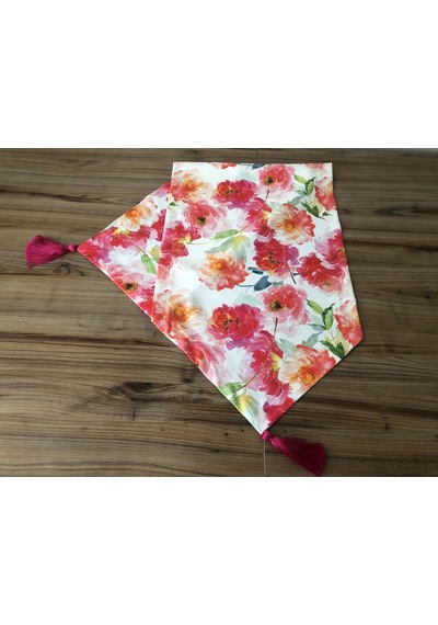 Fuşya Soft Çiçek Desenli Runner
