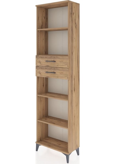 Arges Dolap 4 Raflı 2 Çekmeceli 60x30x221 Çam-çam Çam