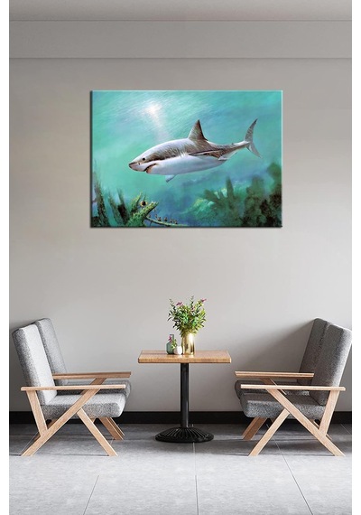 Büyük Beyaz Köpek Balığı Dekoratif Kanvas Tablo. Duvar Panosu, Dekoratif, Canlı, Deniz, Gemi, Yelkenli, Balık, Denizcilik, Manzara, Doğa, Atatürk Tabloları 50x35 Büyük Beyaz Köpek Balığı Dekoratif Kanvas Tablo. Duvar Panosu, Dekoratif, Canlı, Deniz, Gemi, Yelkenli, Balık, Denizcilik, Manzara, Doğa, Atatürk Tabloları 50x35