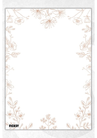 A5 Çiçek Bloknot Çizgisiz Defter - 50 Yaprak - Memopad - Notepad - Not Defteri - Not Kağıdı - 2001 Çok Renkli