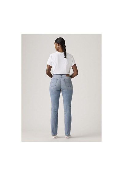 Levi's 724 High Rise Straight Lightweight Kadın Jean Pantolon - Slipped In Cool-16441 Med İndigo - Worn İn