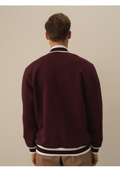 Xint Bordo Pamuk Dokulu Regular Fit Sweatmont 195054