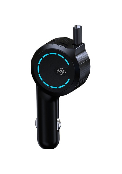 Subzero Cr66 60w Type-c Girişli Kendinden Makaralı Kablolu Araç Şarj Aleti Siyah
