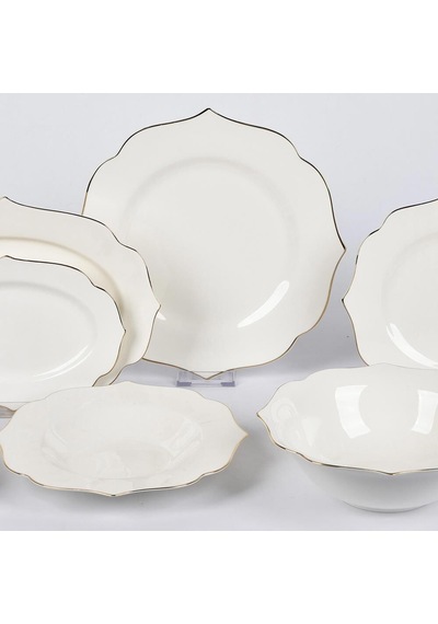 New Bone Porselen 30 Parça Yemek Takımı Mtfk0120 Beyaz