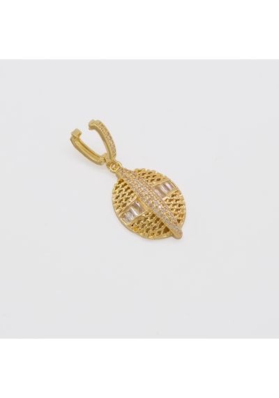 Ferizz Ajda Charm Çelik Altın Kaplama Kadın Taşlı Model-chr-101 Gold