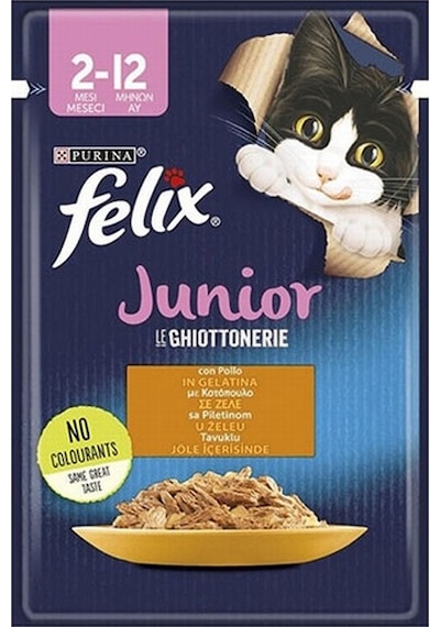 Purina Felix Pouch Junior Tavuklu Yavru Kedi Maması 26 x 85 G