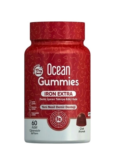 Ocean Gummıes Iron Extra 17mg Demir 60 Adet