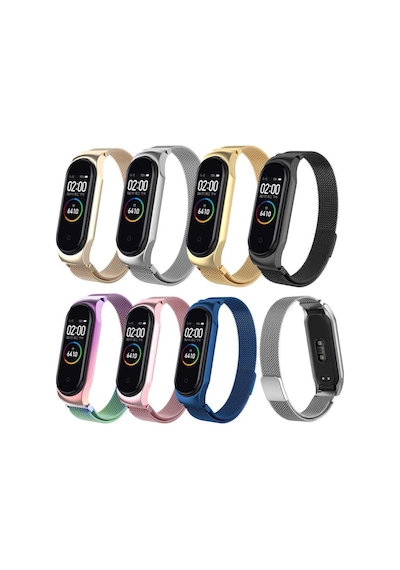 Xiaomi Mi Band 5 Mi Band 6 Tme Metal Hasır Kordon Kayış
