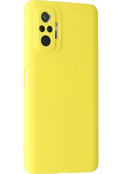 Newface Xiaomi Redmi Note 10 Pro Kılıf Nano İçi Kadife Silikon Glblseme - 18 - Sarı
