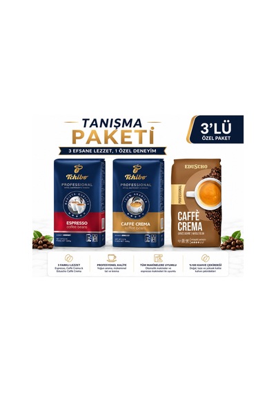 Tanışma Paketi Caffe Crema - Espresso Beans - Eduscho Caffe Crema 1'er Kg Çekirdek