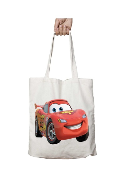 Art Hediye Cars Arabalar 2 İki Taraf Kalıcı Yıkanabilir Okul Plaj Omuz Bez Çanta Çok Renkli