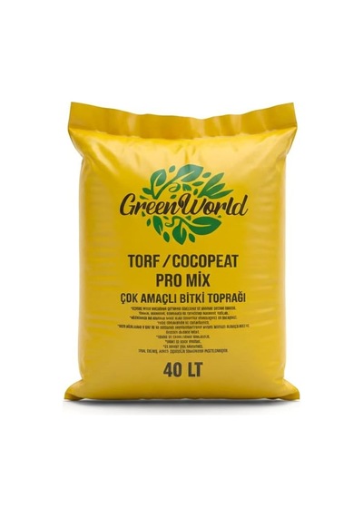 Green World 40 Litre İthal Çok Amaçlı Bitki Toprağı Torf Cocopeat Pro Mix - Kokopit Özel Karışım Saksı Harcı 0,250