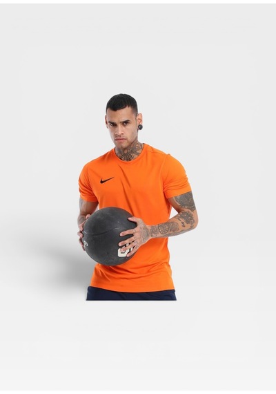 Nike Dri-fıt Park Vıı Bv6708-010 Erkek Futbol Forması Siyah Antrenman Tişörtü Turuncu