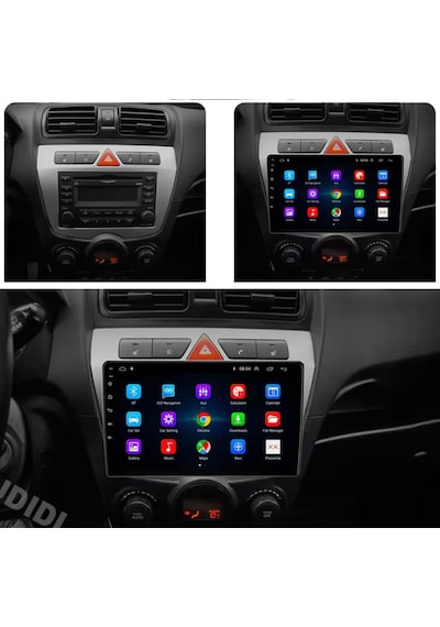 Kia Picanto Araç Multimedya Android Ekran Carplay Navigasyon Double Teyp 2+32 9" 08-11 Silver Cadence