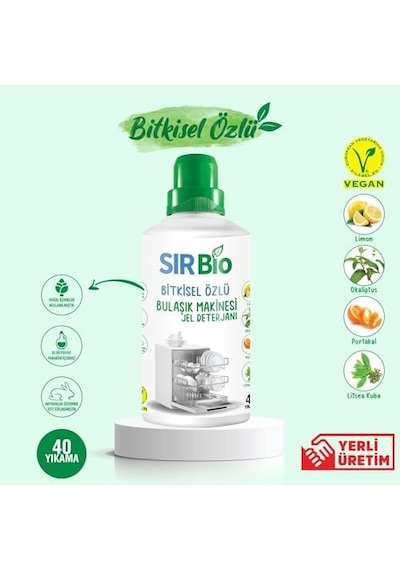Sır Bio Bitkisel Özlü Bulaşık Makinesi Jel Deterjanı 1000 Ml