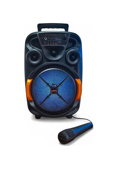Upway Led Işıklı Mikrofonlu Şarjlı Bluetooth Hoparlör 10w Tf Usb Aux Tws 8 İnç Bass Woofer