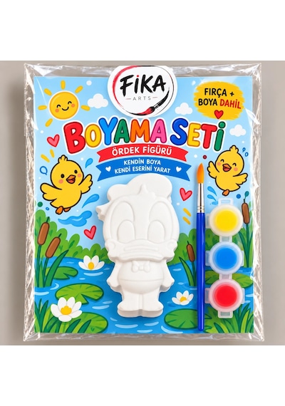 Ördek Figürü Taş Tozu Boyama Seti