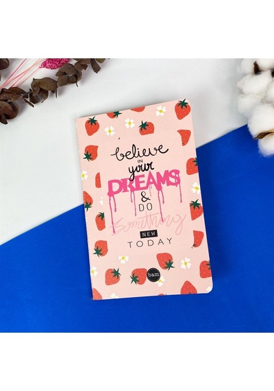 Believe In Your Dreams Tasarımlı Terzi Dikişli Defter Çok Renkli