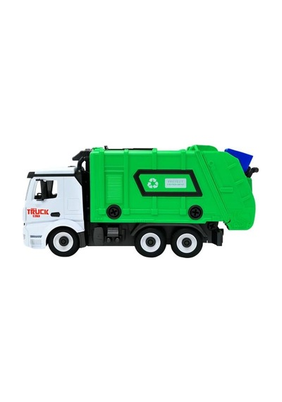 Ctoy Constructo Rc Sök-tak Çöp Kamyonu Usb Şarjlı 1:18 Mühendislik Oyuncak + 2.4 Ghz Kumanda Yeşil