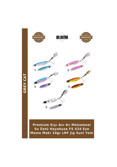 Premium Kıyı Avı Av Malzemesi Su Üstü Hayabusa Fs 434 Eye Mame Maki 10gr Lrf Jig Suni Yem