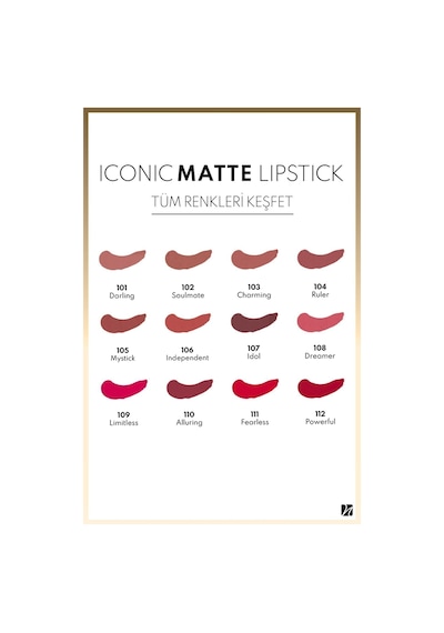 Note Cosmetics Iconic Matte Lipstick Kalıcı Mat Ruj 102 Soulmate - Nude 102