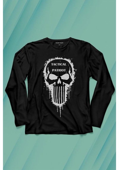 Tactical Patriot Military Vatansever Savaşçı Uzun Kollu Tişört Baskılı T-shirt 001