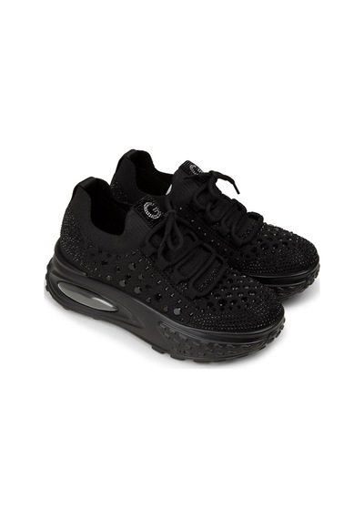 Deery Kadın Siyah Taş Detaylı Sneaker Ayakkabı - 26311zsyhp01 Siyah